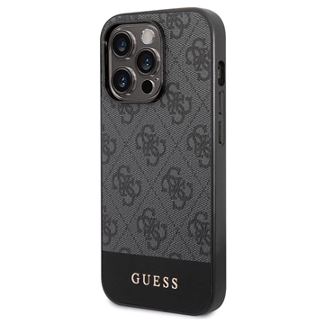 Guess 4G Stripe iPhone 14 Pro Hybridikotelo - Harmaa