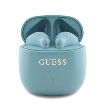 Guess Printed Classic Logo TWS langattomat kuulokkeet - turkoosi