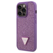 iPhone 15 Pro Guess Rhinestones Triangle Metal Logo Kotelo