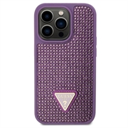 iPhone 15 Pro Guess Rhinestones Triangle Metal Logo Kotelo