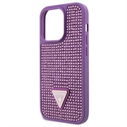 iPhone 15 Pro Guess Rhinestones Triangle Metal Logo Kotelo