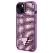 iPhone 15 Guess Rhinestones Triangle Metal Logo Kotelo