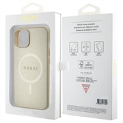 iPhone 15 Guess Saffiano Hybridikotelo - MagSafe-Yhteensopiva - Beige