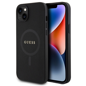 iPhone 15 Guess Saffiano Hybridikotelo - MagSafe-Yhteensopiva