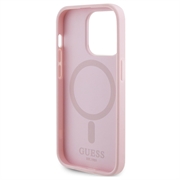 iPhone 15 Pro Max Guess Saffiano Hybridikotelo - MagSafe-Yhteensopiva - Pinkki