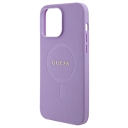 iPhone 15 Pro Max Guess Saffiano Hybridikotelo - MagSafe-Yhteensopiva - Violetti