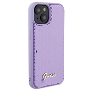 iPhone 15 Guess Sequin Script Logo Kotelo - Violetti