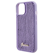 iPhone 15 Guess Sequin Script Logo Kotelo - Violetti