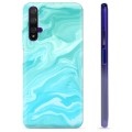 Huawei Nova 5T TPU Suojakuori - Sininen Marmori