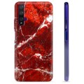 Huawei Nova 5T TPU Suojakuori - Punainen Marmori