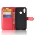 Huawei P20 Lite Lompakkokotelo Magneettisella Sulkijalla - Punainen