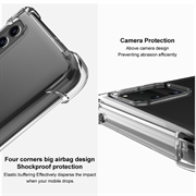 Samsung Galaxy S24 Ultra Imak Drop-Proof TPU Suojakuori - Läpinäkyvä Musta