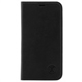 JT Berlin Tegel iPhone 12/12 Pro Flip Leather Nahkakotelo - Musta