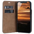 JT Berlin Tegel iPhone 12/12 Pro Flip Leather Nahkakotelo - Musta