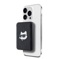 Karl Lagerfeld kohokuvioitu MagSafe Power Bank 5000mAh - Choupette Head - musta