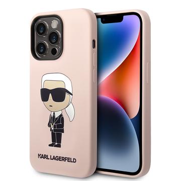 iPhone 15 Pro Max Karl Lagerfeld Ikonik Silikonikuori - Pinkki