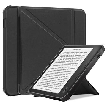 Kobo Libra 2 Origami Stand Suojakotelo - Musta