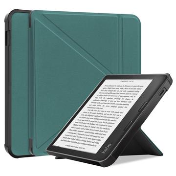 Kobo Libra 2 Origami Stand Suojakotelo - Vihreä