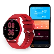 Ksix Core AMOLED Smartwatch w. Sport/Health Modes - Punainen