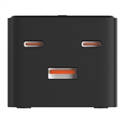 Ksix GaN 65W Moniporttinen Ultranopea Laturi - 2x USB-C, USB-A - musta