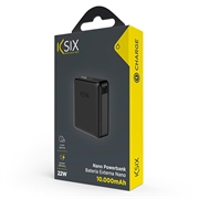 Ksix Nano 22.5W Power Bank 10000mAh - Musta