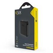 Ksix Nano USB-C 20W Power Bank 5000mAh - Musta