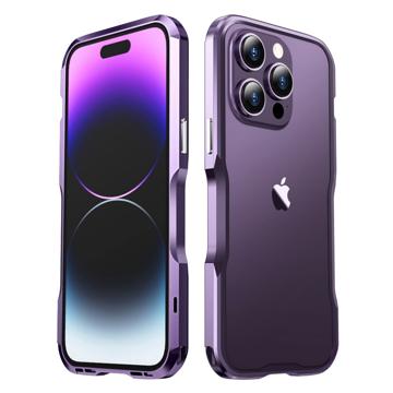 Luphie Safe Lock iPhone 14 Pro Max Metallipuskuri - Violetti