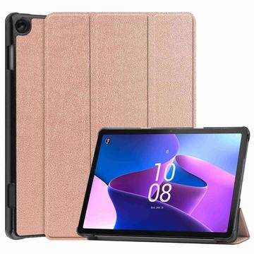 Lenovo Tab M10 Gen 3 Tri-Fold Sarjan Smart Lompakkokotelo - Ruusukulta