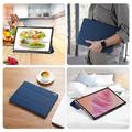 Lenovo Tab Plus Dux Ducis Domo Tri-Fold Smart Lompakkokotelo - Sininen