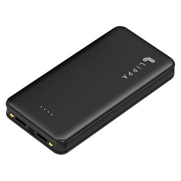 Lippa 20000mAh tehopankki, jossa on 2x USB-A-portit - musta