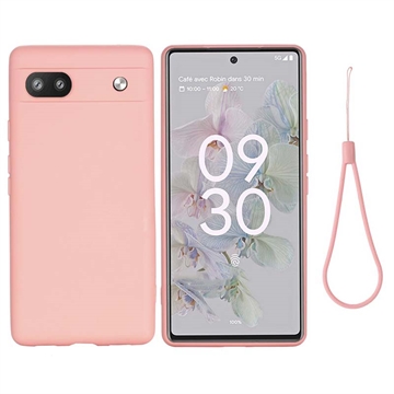 Google Pixel 6a Liquid Silicone Suojakuori - Rosa