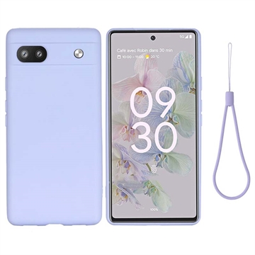 Google Pixel 6a Liquid Silicone Suojakuori - Violetti