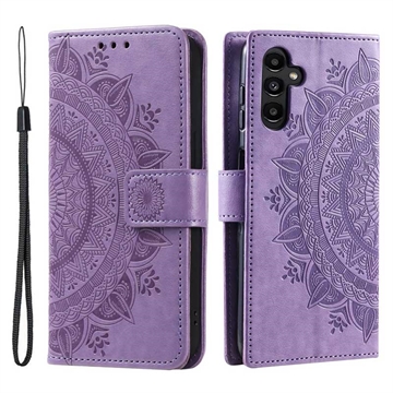 Samsung Galaxy A34 5G Mandala Series Lompakkokotelo - Violetti