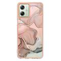 Motorola Moto G54 Marble Pattern Galvanoitu TPU-Suojakotelo - Pinkki