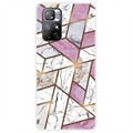 Xiaomi Redmi Note 11 Pro/Note 11 Pro 5G Marble Pattern TPU-Suojakotelo - Valkoinen / Pinkki