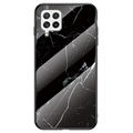 Marble Series Samsung Galaxy A22 4G Panssarilasi - 9Hnen Kotelo - Musta