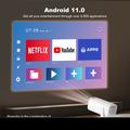 Mini Home 4K-projektori P30 ja Android 11 - Dual WiFi, Bluetooth