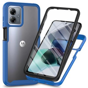 Motorola Moto G54 360 Suojaussarja Kotelo - Sininen / Selkeä