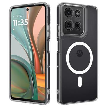 Motorola Moto G75 Hybridikotelo - MagSafe-yhteensopiva - Läpinäkyvä