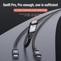 NILLKIN Swift Pro 3-in-1 kaapeli Nylon punottu USB-tyyppi-C / iP / Micro latausjohto - sininen