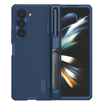 Nillkin Super Frosted Shield Fold Samsung Galaxy Z Fold5 Kotelo - Sininen