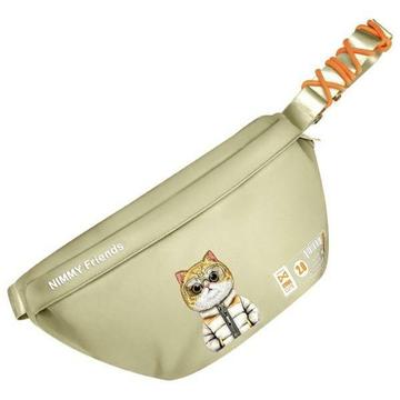 Nimmy Friends Cool&Cute 2.0 kissa Crossbody laukku - Khaki