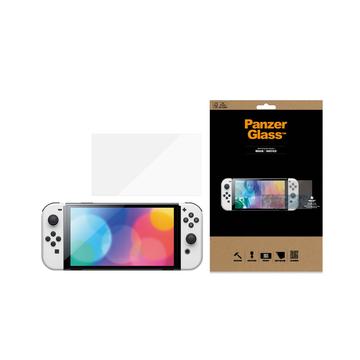 Nintendo Switch OLED PanzerGlass Standard Fit AntiBacterial Panssarilasi - 9H - Läpinäkyvä