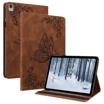 Nokia T21 Butterfly Series Folio Kotelo - Ruskea