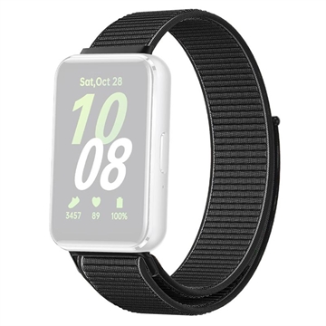 Samsung Galaxy Fit3 -Nailonhihna Tarrakiinnityksellä - Musta