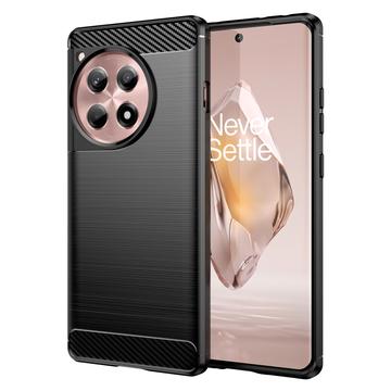 OnePlus 12R/Ace 3 Harjattu TPU Suojakuori - Hiilikuitu