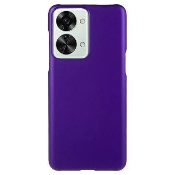 OnePlus Nord 2T Kumipäällysteinen Muovikuori - Violetti