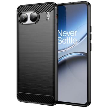 OnePlus Nord 4 Harjattu TPU Suojakuori - Hiilikuitu