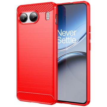 OnePlus Nord 4 Harjattu TPU Suojakuori - Hiilikuitu