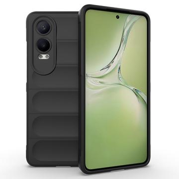 OnePlus Nord CE4 Lite/Oppo K12x Rugged TPU Suojakuori - Musta